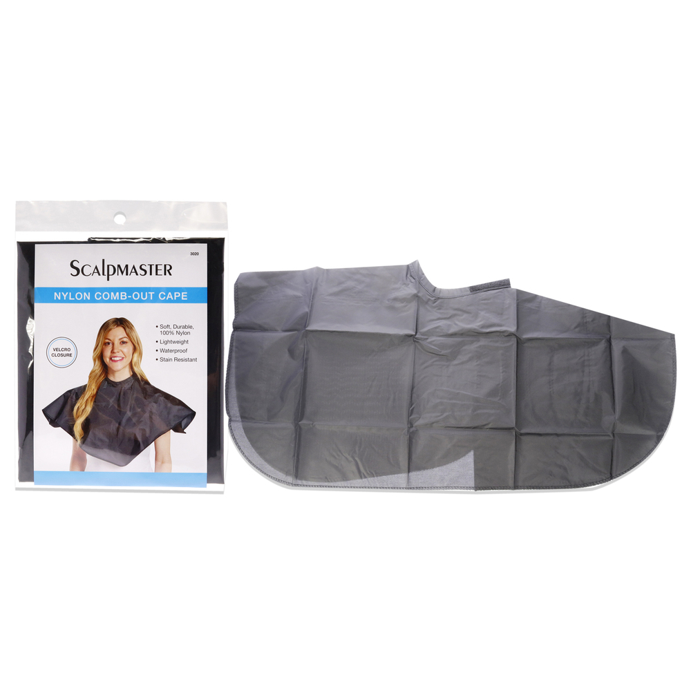 Nylon Comb-Out Cape - Black by Scalpmaster for Unisex - 1 Pc Apron